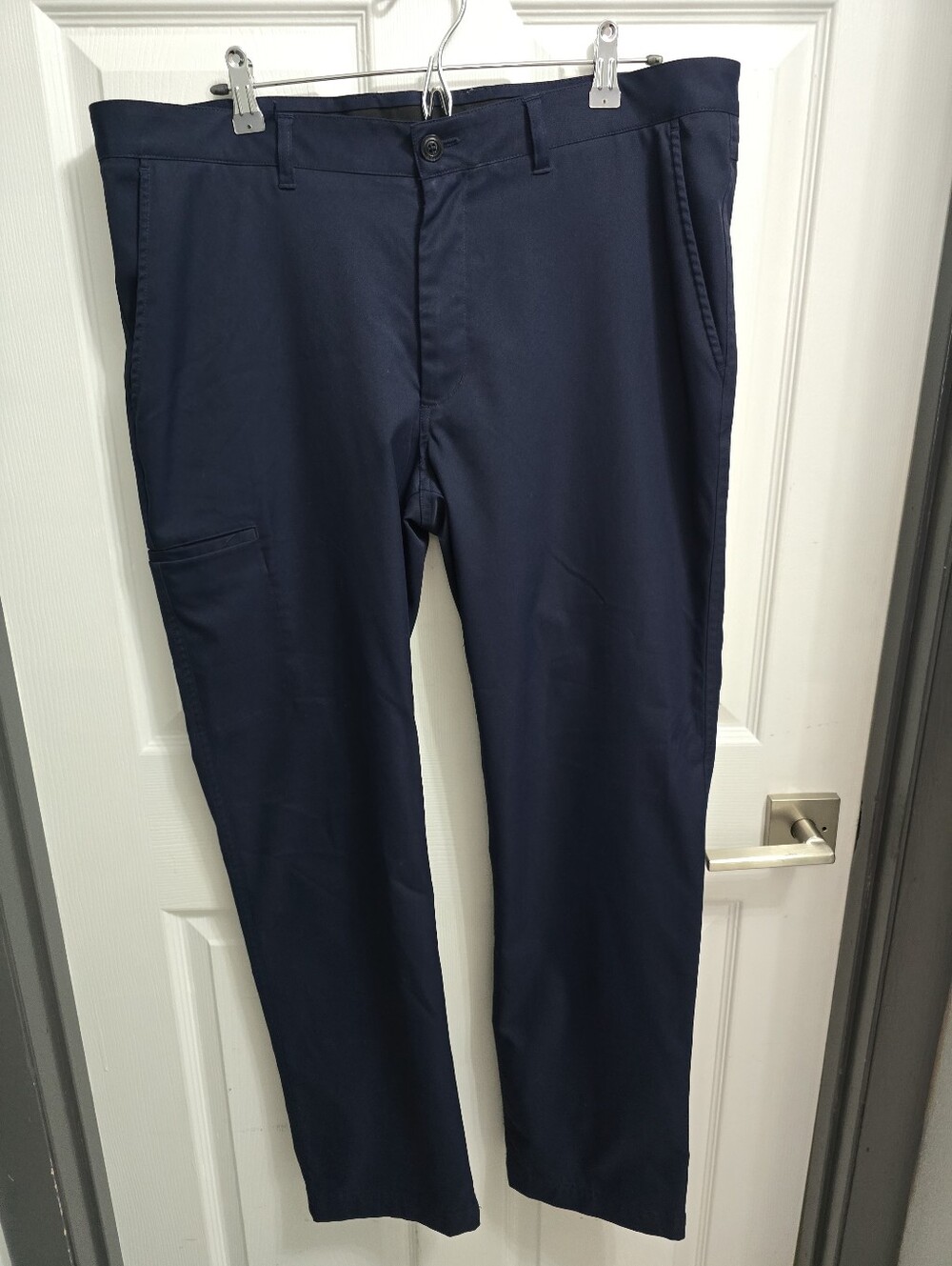 NWOT Size 38x32 Men's Navy Slim Straight Pants. Also Comes With A Black Pair.